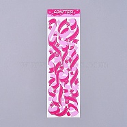 Decorative Labels Stickers, DIY Handmade Scrapbook Photo Albums, Deep Pink, 165x50x0.5mm, Pattern: 6~72mm(DIY-L037-C01)