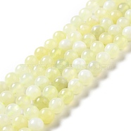 Natural New Jade Beads Strands, Grade AB+, Round, 8~8.5mm, Hole: 1.2mm, about 45~47pcs/strand, 14.76~15.08 inch(37.5~38.3cm)(G-F716-04B)