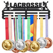Sports Theme Iron Medal Hanger Holder Display Wall Rack, with Screws, Badminton Pattern, 150x400mm(ODIS-WH0021-552)