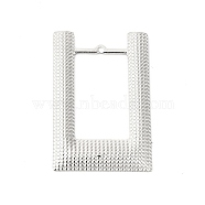 304 Stainless Steel Pendants, Rectangle Charms, Stainless Steel Color, 49x32.5x2mm, Hole: 2mm(STAS-L268-014P)
