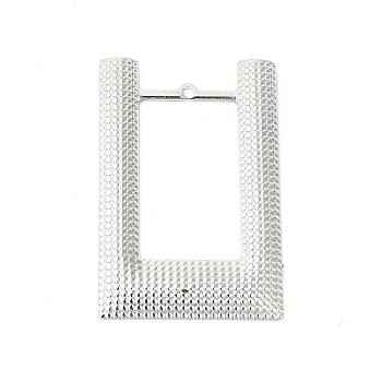304 Stainless Steel Pendants, Rectangle Charms, Stainless Steel Color, 49x32.5x2mm, Hole: 2mm