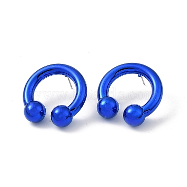 Ring Acrylic Stud Earrings(EJEW-P251-28)-2