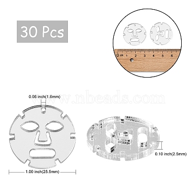 Pendentifs acryliques opaques(OACR-CJ0001-20)-2