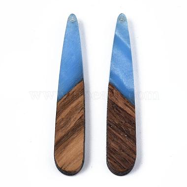 Opaque Resin & Walnut Wood Pendants(RESI-S389-039A-C01)-2