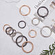 WADORN 12Pcs 6 Styles Zinc Alloy Spring Gate Rings(FIND-WR0007-08)-7