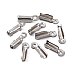 201 Stainless Steel Fold Over Crimp Cord Ends(X-STAS-R055-07)-2