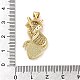 Brass Micro Pave Clear Cubic Zirconia Pendants(KK-A221-14A-G)-3