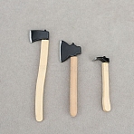 3Pcs Wood Axe Miniature Ornaments, Micro Landscape Home Dollhouse Accessories, Pretending Prop Decorations, Old Lace, 41~68x12~15mm(PW-WGC4F0E-01)