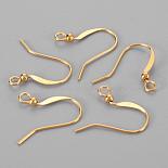 Golden Brass Earring Hooks(KK-Q369-G)