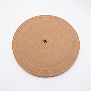 Polyester Resistance Elastic Cord, Overlock Ribbon, Camel, 15x1mm, 30yard/roll(EW-WH0003-03C)