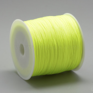 Nylon Thread, Chinese Knotting Cord, Green Yellow, 0.8mm, about 109.36 yards(100m)/roll(NWIR-Q008A-F228)