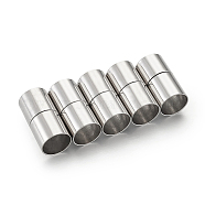 Brass Magnetic Clasps, Column, Platinum, 20x11mm, Hole: 10mm, 5sets/bag(KK-TAC0002-01B)