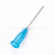 Plastic Fluid Precision Blunt Needle Dispense Tips, Deep Sky Blue, 7.5x6.5x43mm, Inner Diameter: 4mm, Pin: 0.6mm(TOOL-WH0117-18H)