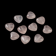Natural Rose Quartz Beads, Heart, 9.5x10x5.5mm, Hole: 1.2mm(G-M416-01)