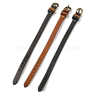 Adjustable Leather Cord Bracelets, with Alloy Clasp, Mixed Color, 9-3/4 inch(24.6cm)(BJEW-F468-21)