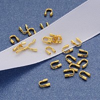 Brass Wire Guardian and Protectors, Golden Metal Color, about 4mm wide, 5mm long, 1mm thick, Hole: 0.5mm
