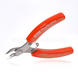 Stainless Steel Jewelry Pliers, Flush Cutter, Shear, Red, 8.3x6.8x1.2cm(PT-T003-03)