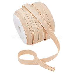 Polyester Ribbon, Underwire Replacement Bra Cover Band Ribbon, for Sewing Accessories, Wheat, 1/2 inch(12mm), about 27.34 Yards(25m)/Roll(SRIB-WH0046-06C)