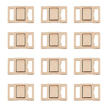 Alloy Bikini Clips, Bra Clasp Replacement Part, Lingerie Snap Closure, Light Gold, 14x21x2.5mm, 12pcs/box