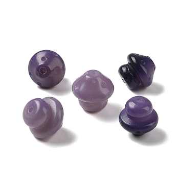Natural Bodhi Root Beads, Buddha Beads, Mushroom, Purple, 12~14x12~13.5mm, Hole: 1.6mm