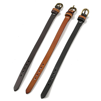 Adjustable Leather Cord Bracelets, with Alloy Clasp, Mixed Color, 9-3/4 inch(24.6cm)