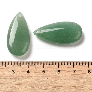 pendientes verdes naturales aventurina(G-D092-01A)-3