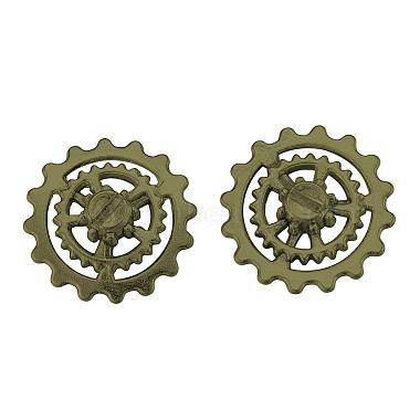 Antique Bronze Gear Alloy Pendants