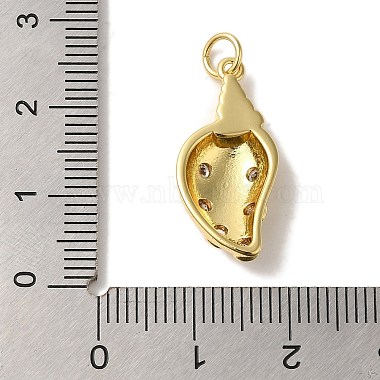 Rack Plating Brass Micro Pave Cubic Zirconia Pendants(KK-U027-09-04G)-3