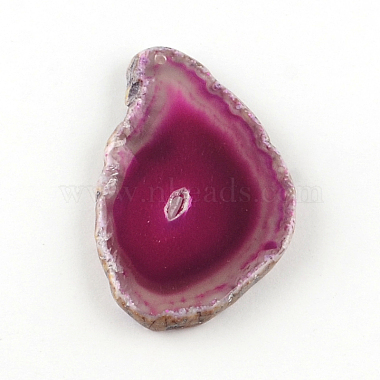 forme mixte teint agate naturelle des pierres précieuses gros pendentifs(G-R300-08)-2