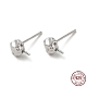 Rhodium Plated 925 Sterling Silver Ear Stud Findings(STER-P056-07P)-1