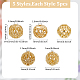 25Pcs 5 Styles Brass Hollow Beads(KK-ME0001-81)-2