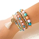 Pulsera elástica con cuentas de vidrio(PW-WG01FEA-01)-1