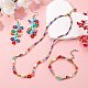 Natural Pearl & Glass Seed Beaded Necklace & Bracelet & Dangle Earrings(SJEW-SW00008)-2