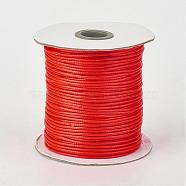 Eco-Friendly Korean Waxed Polyester Cord, Orange Red, 3mm, about 41.01~41.56 Yards(37.5~38m)/Roll(YC-P002-3mm-1183)
