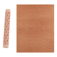 Beech Wood Ceramics Tool, Round Column, Other Pattern, 151x21mm(DIY-WH0224-93D)