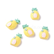 Resin Cabochons, Pineapple, Yellow, 26~27.5x17~17.5x9mm(CRES-C015-02)