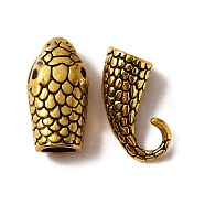 Tibetan Style Alloy Hook
 and S-Hook Clasps, Snake, Antique Golden, 42mm, Inner Diameter: 6.6mm(FIND-WH0111-122AG)