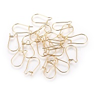 304 Stainless Steel Hoop Earrings, Golden, 21 Gauge, 20x11mm, Pin: 0.7mm(STAS-P227-13G)