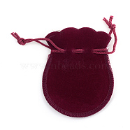Gourd Velvet Bags, Dark Red, 12x9cm(TP-R005-9x12cm-04)