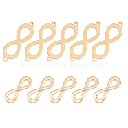 Stainless Steel Links Connectors, Infinity, Golden, 10pcs/box(STAS-UN0011-55G)