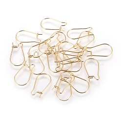 304 Stainless Steel Hoop Earrings, Golden, 21 Gauge, 20x11mm, Pin: 0.7mm(STAS-P227-13G)