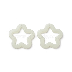 Imitation Jelly Acrylic Pendants, Star, Mint Cream, 28.5x29.5x4mm, Hole: 1.8mm, about 340Pcs/500G(MACR-M042-01C)