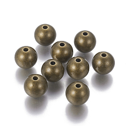 CCB Plastic Beads, Round, Antique Bronze, 13.5mm, Hole: 3mm(CCB-J035-008AB)
