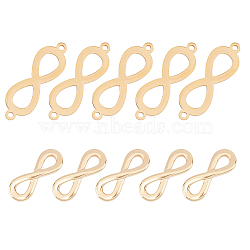 Stainless Steel Links Connectors, Infinity, Golden, 10pcs/box(STAS-UN0011-55G)