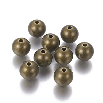 CCB Plastic Beads, Round, Antique Bronze, 13.5mm, Hole: 3mm