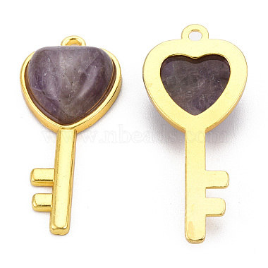 Natural Amethyst Pendants(G-N326-158-11)-2