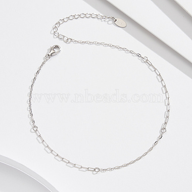 925 Sterling Silver Anklet(AJEW-Z029-21P)-2