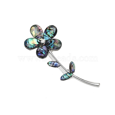 Abalone Shell Flower of Life Brooch(PW-WG0AE00-01)-3