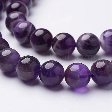 15 inch Round Natural Amethyst Beads Strands(GSR12mmC062)-3