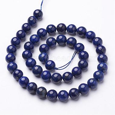 Dyed Grade A Natural Lapis Lazuli Beads Strands(GSR8mmC123)-4
